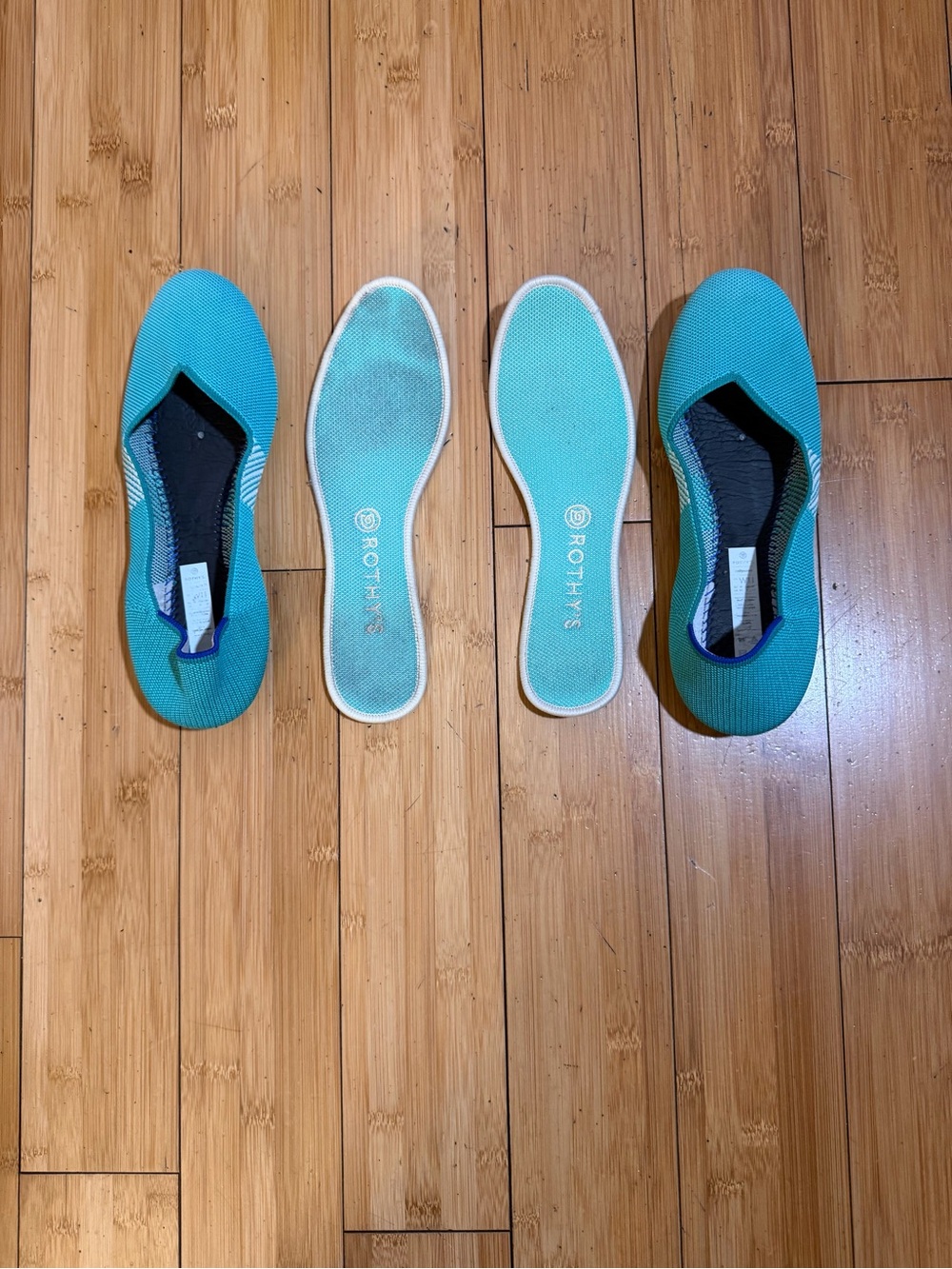 Rothy’s RETIRED COLOR Calypso Teal Ballet Flat Size 11 - Picture 11 of 16